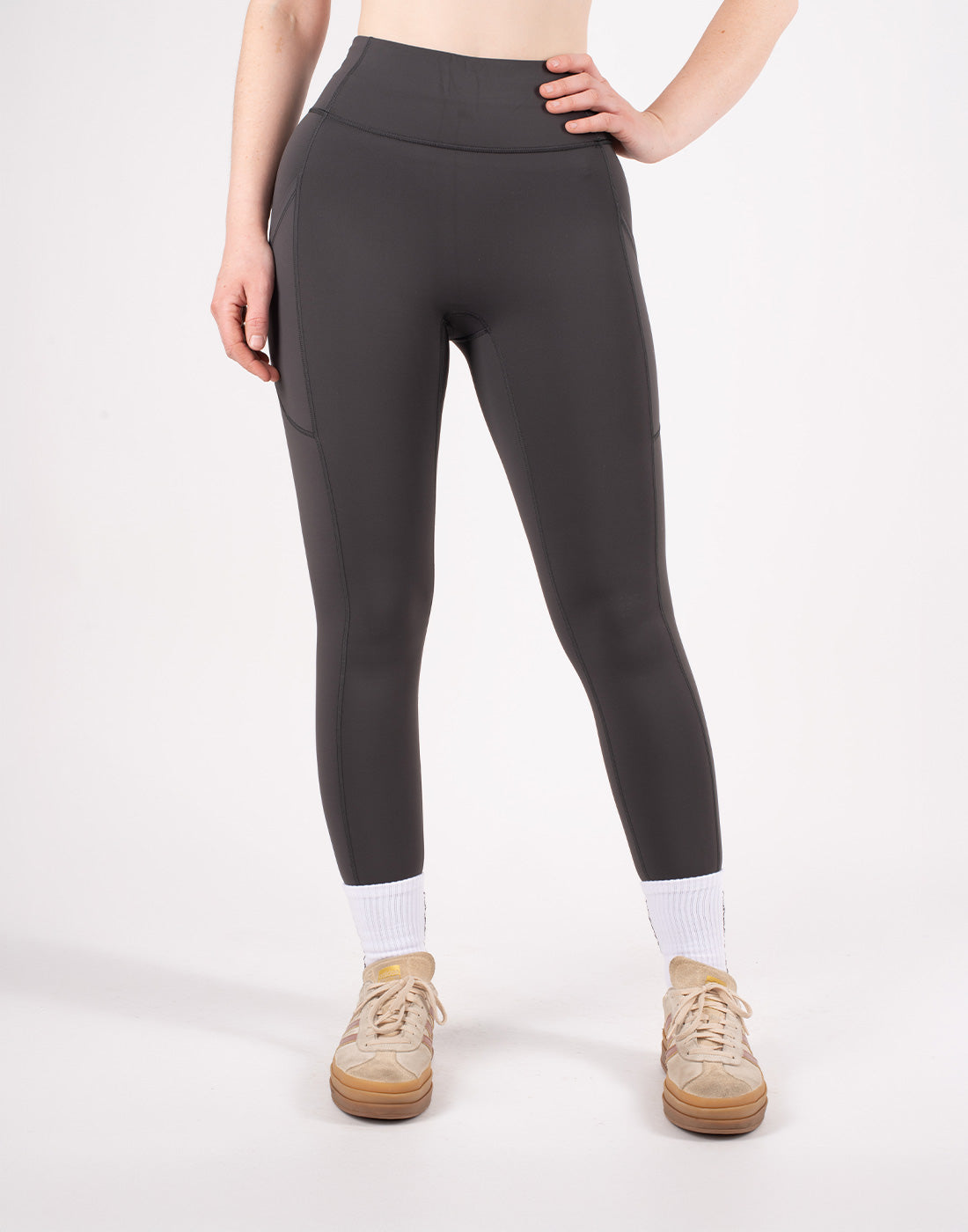 HORZEHOODS® Grey Basicz Range Non Riding Comfort Leggings