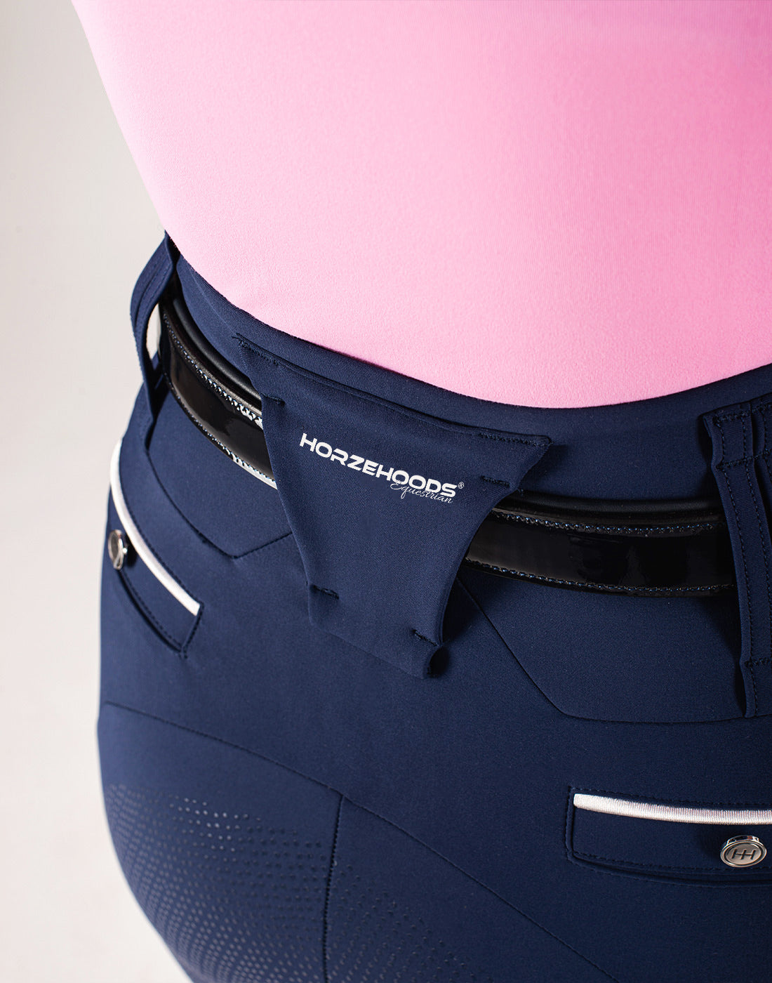 HORZEHOODS® Tabatha Navy & Silver Tech Breggings