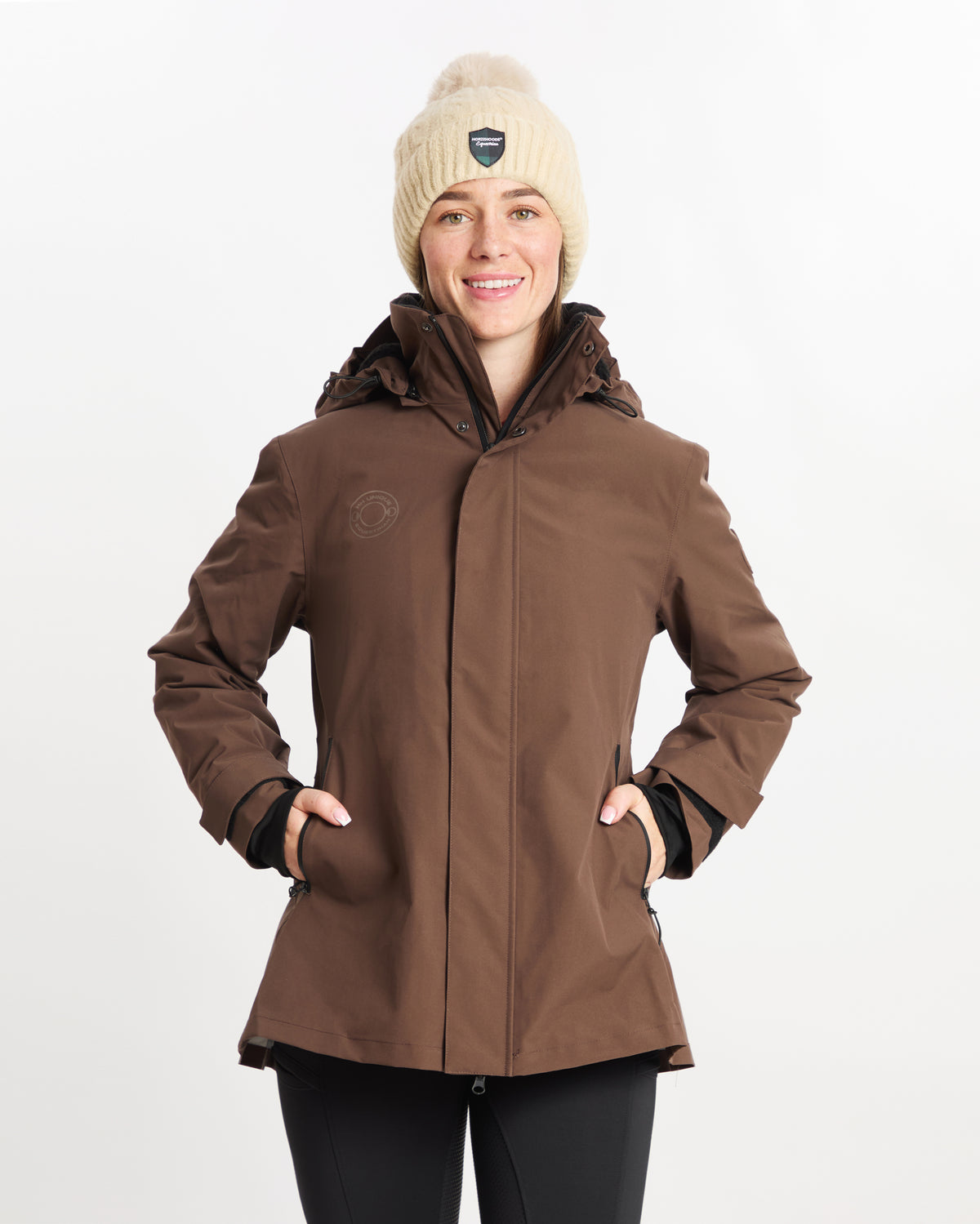 HORZEHOODS® Cream Fleece Lined Hat with Bobble