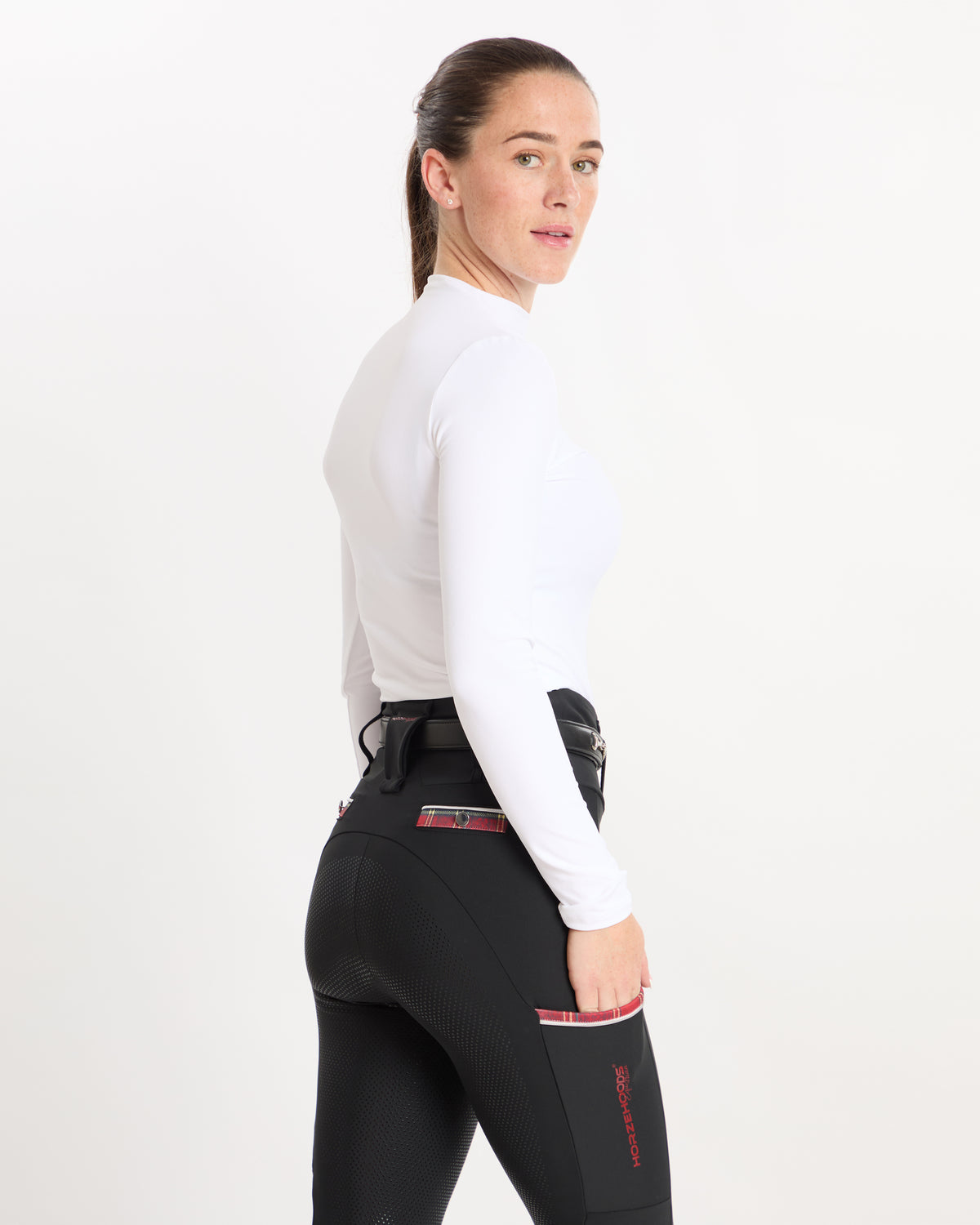 HORZEHOODS® Tabatha Black & Red Tartan Breggings - With Pockets