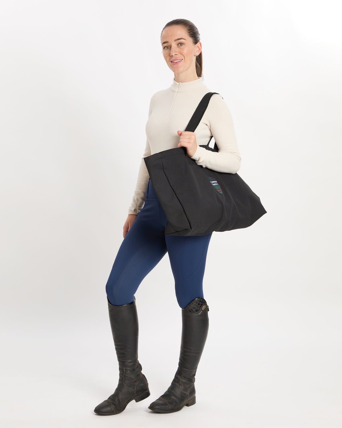 HORZEHOODS® Navy Tartan Bits & Boots Bag (PO: despatch 18/10)