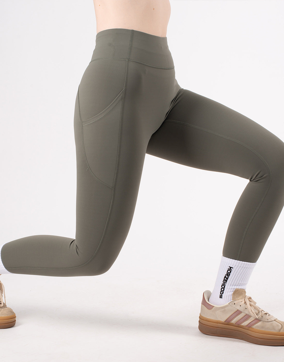 HORZEHOODS® Green Basicz Range Non Riding Comfort Leggings