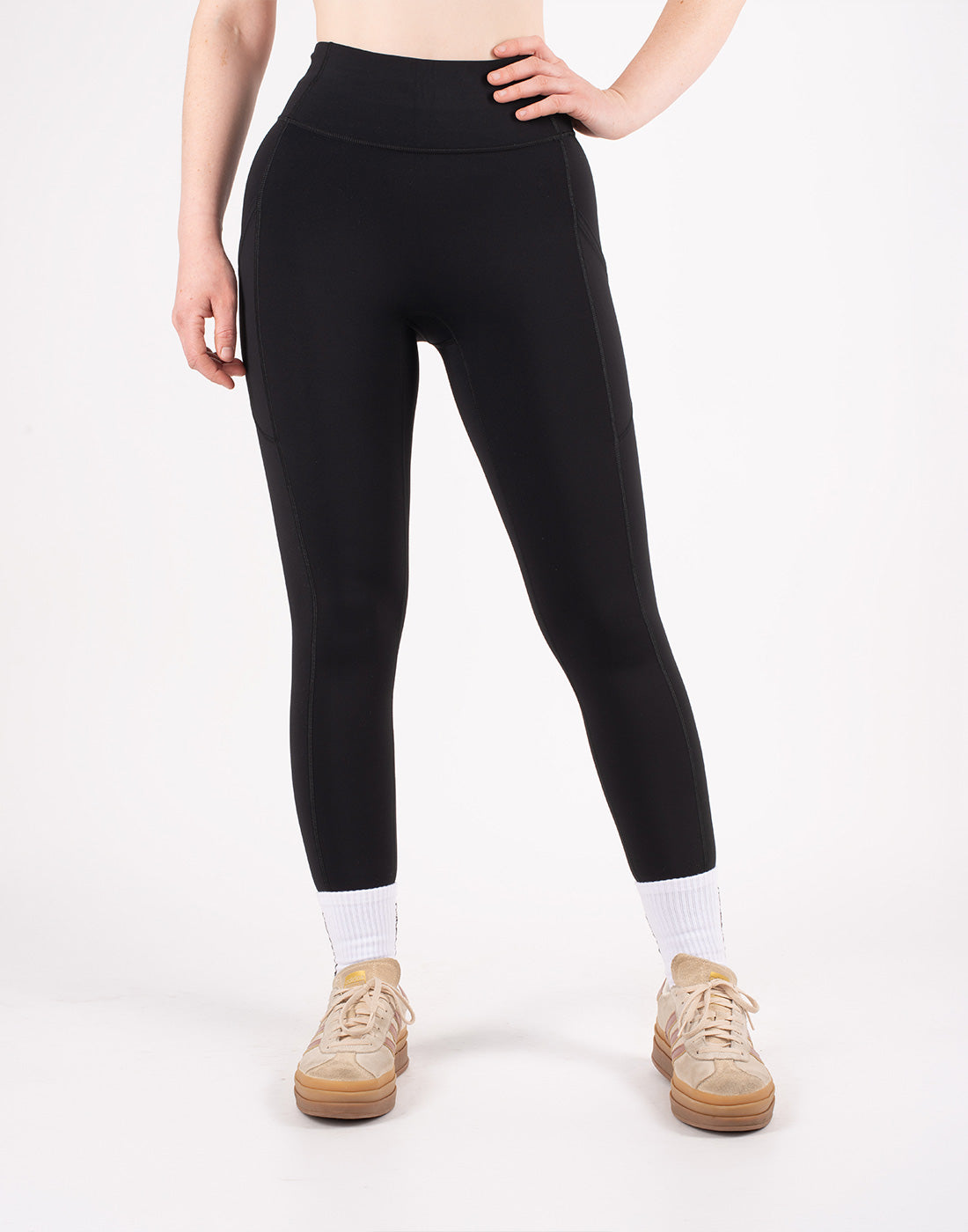 HORZEHOODS® Black Basicz Range Non Riding Comfort Leggings