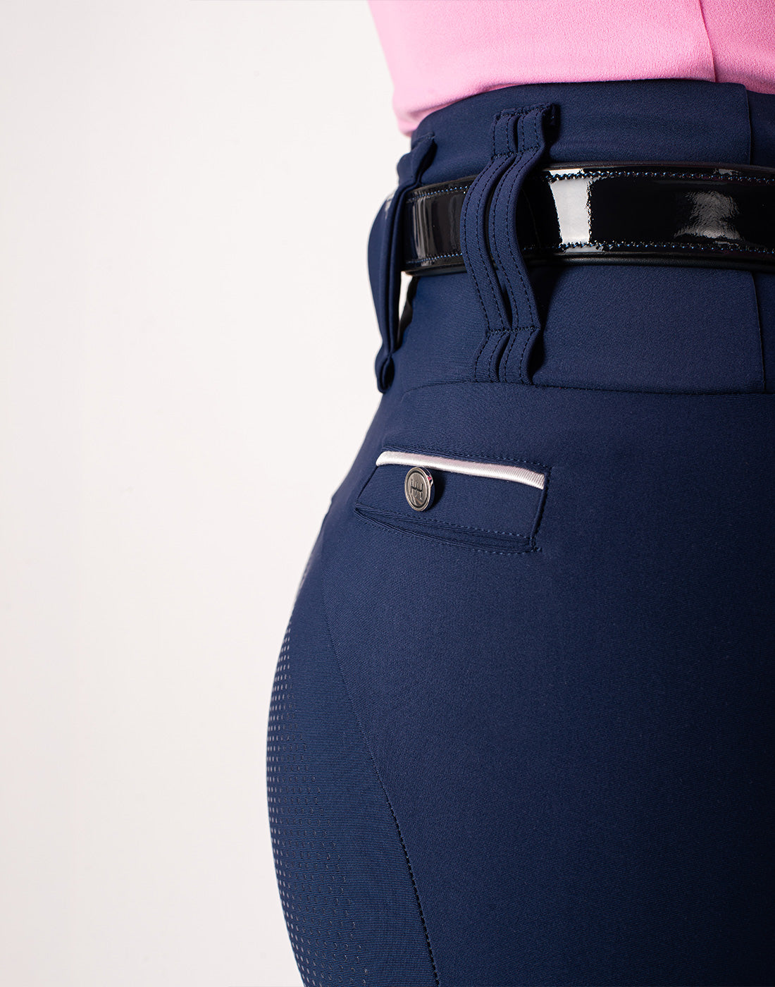 HORZEHOODS® Tabatha Navy & Silver Tech Breggings