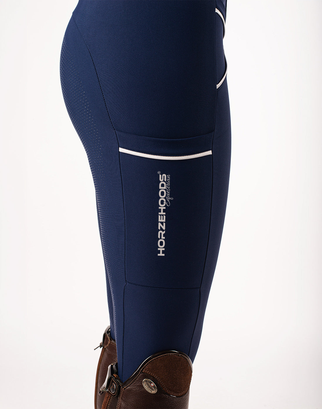 HORZEHOODS® Tabatha Navy & Silver Tech Breggings