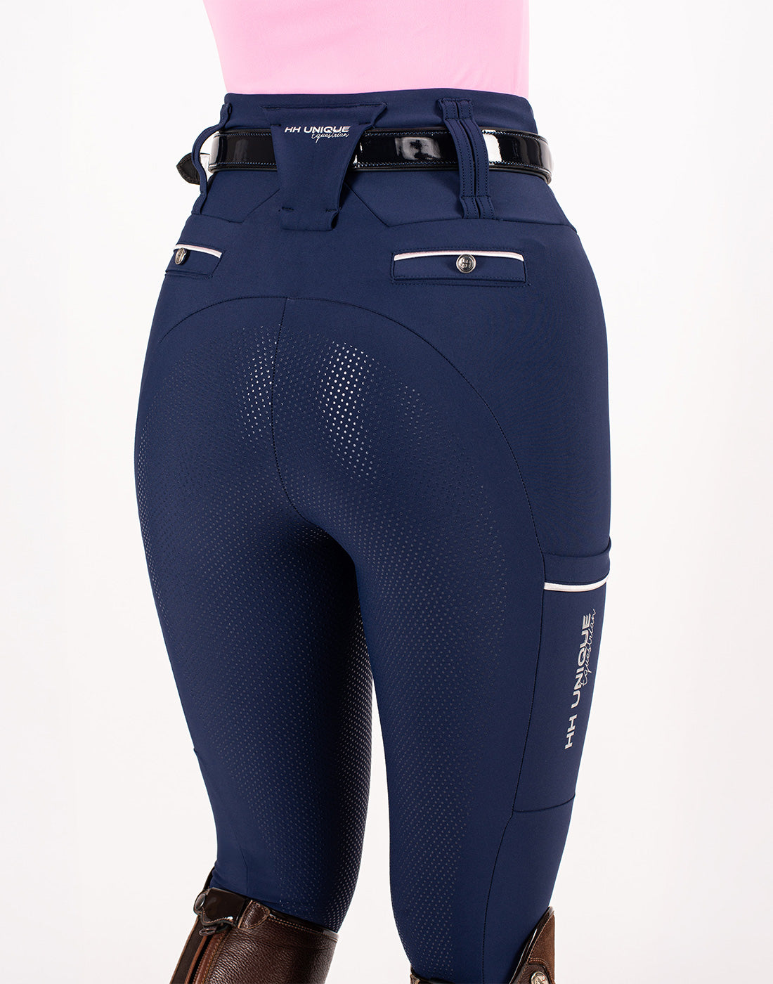 HORZEHOODS® Tabatha Navy & Silver Tech Breggings