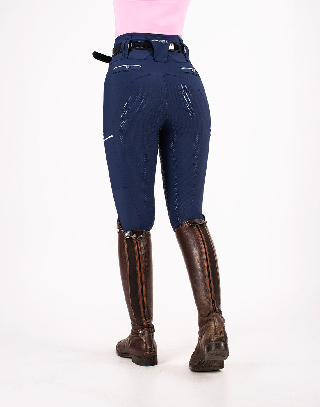 HORZEHOODS® Tabatha Navy & Silver Tech Breggings