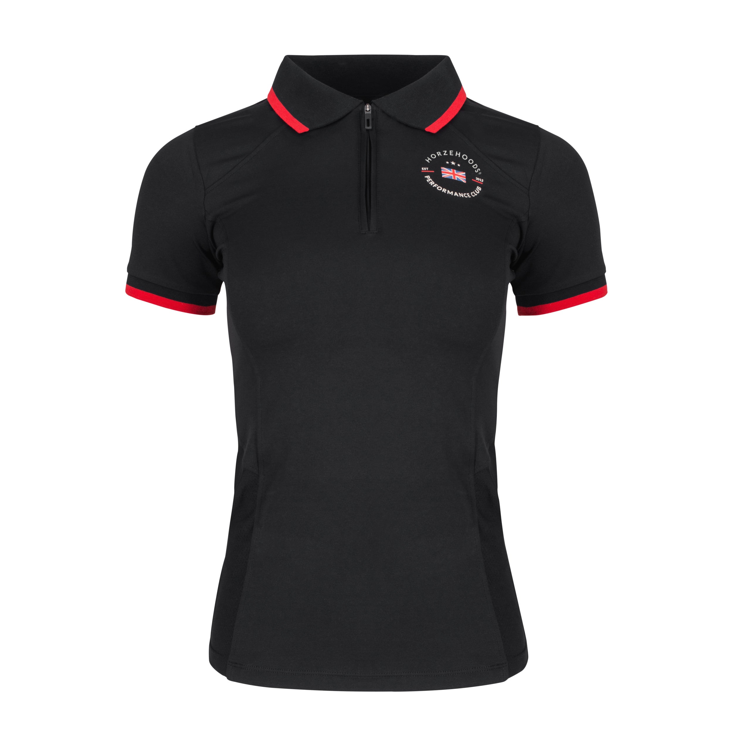 HORZEHOODS® Performance Club Black Short Sleeve Base Layer Top