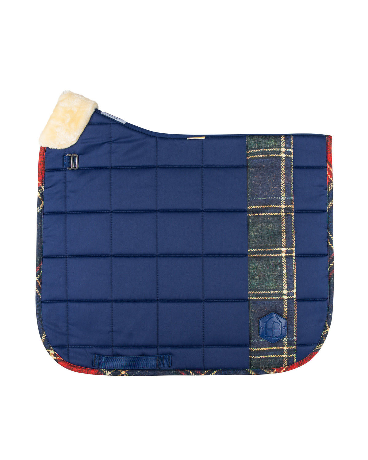 HORZEHOODS® Blue Tartan FlexiTabz Dressage Pad