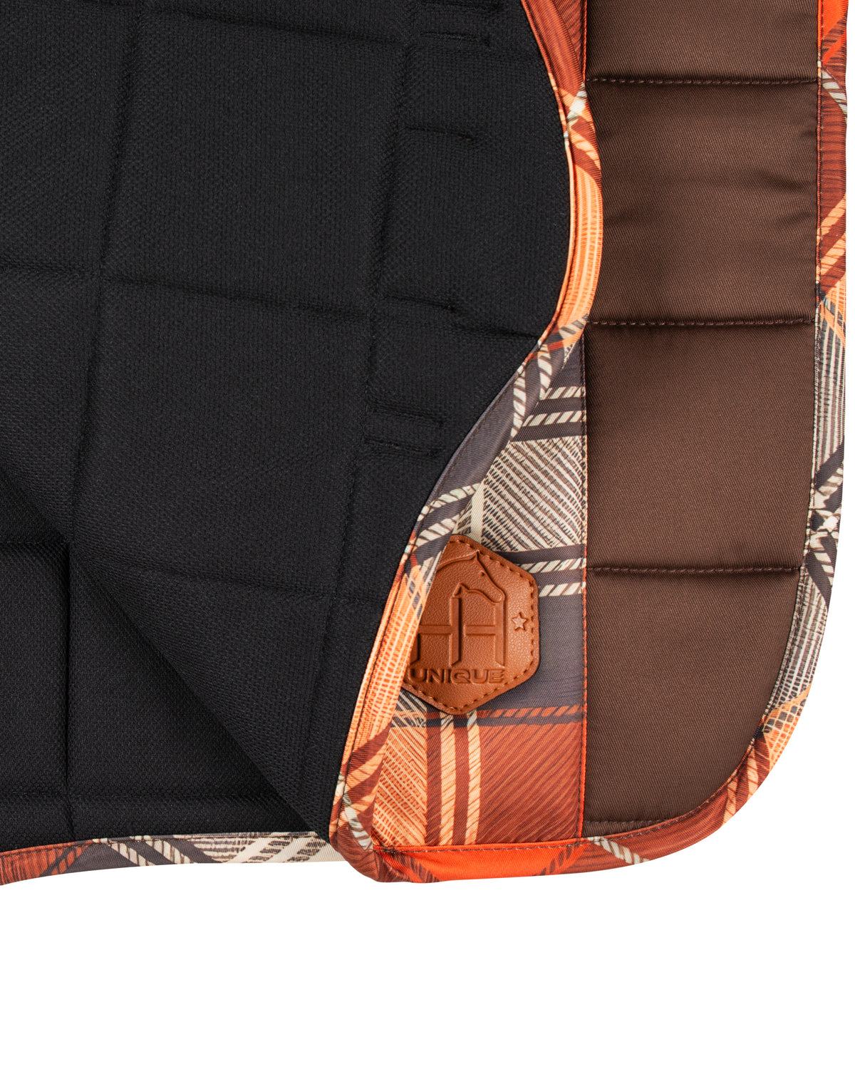 HORZEHOODS® Brown Orange Tartan FlexiTabz Pad GP/Jump