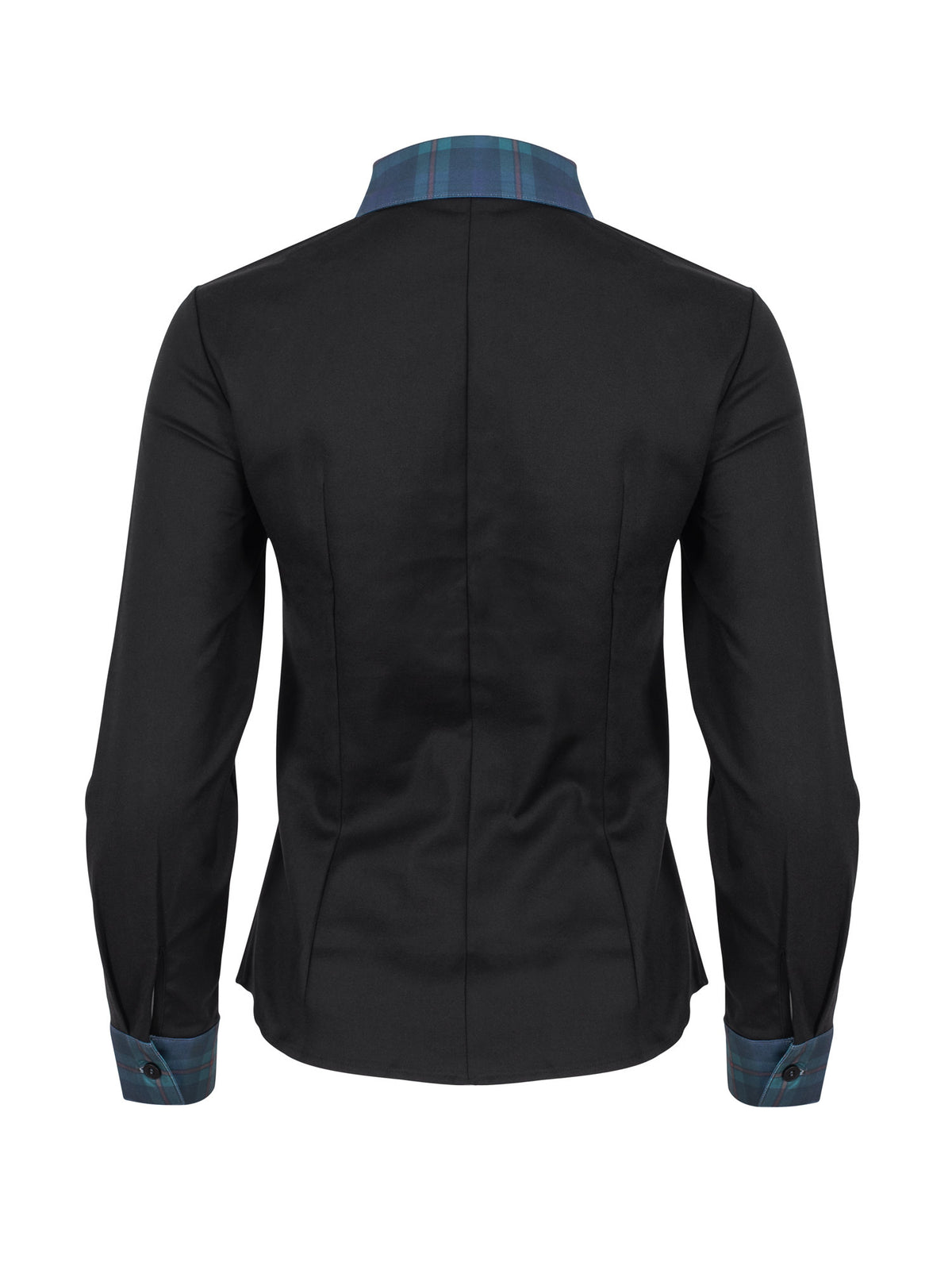 HORZEHOODS® Black Tartan Maisie Stretch-Flex Riding Shirt (PREORDER)