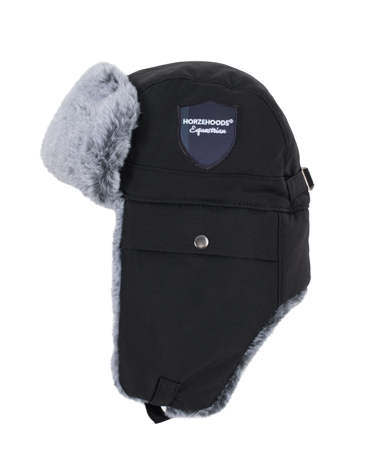 HORZEHOODS® Black Trapper Fleece lined Hat