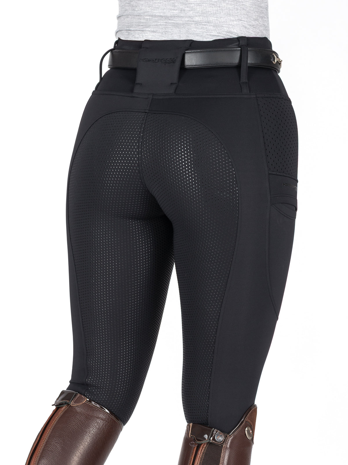 HORZEHOODS® Black V-Seam Thermo Riding Leggings
