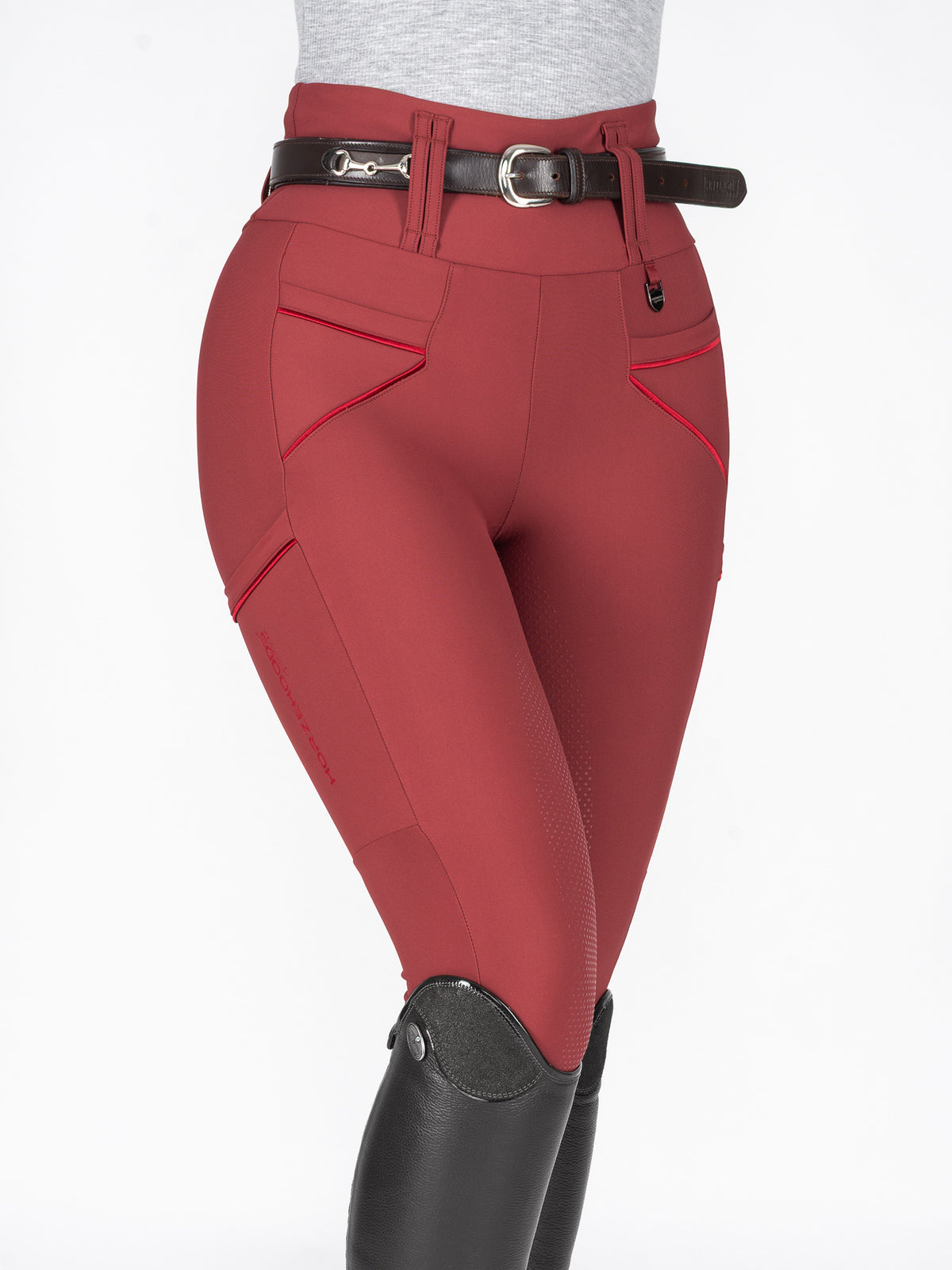 HORZEHOODS® Tabatha Heritage Maroon Breggings - With Pockets