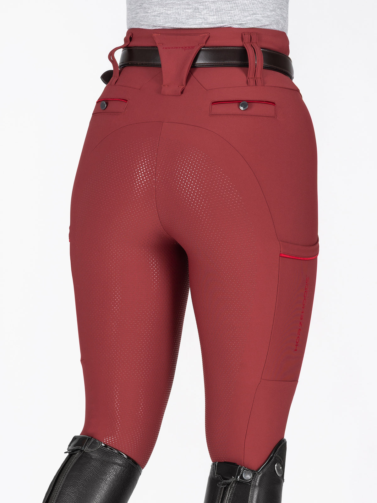 HORZEHOODS® Tabatha Heritage Maroon Breggings - With Pockets