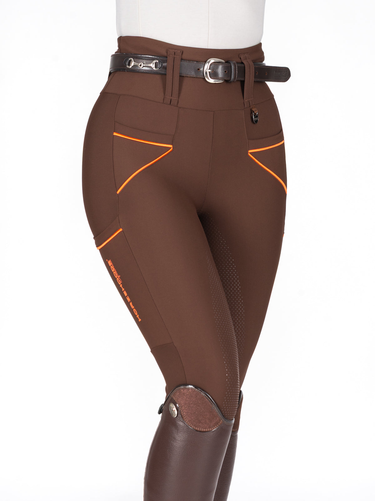 HORZEHOODS® Tabatha Brown Orange Breggings - With Pockets