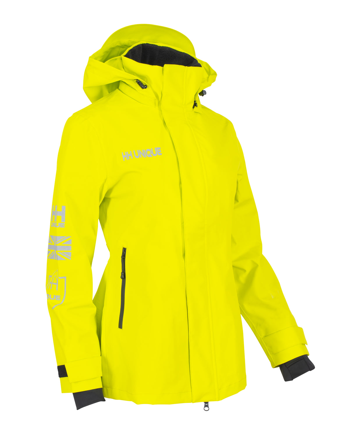 HORZEHOODS® ProPleat®️ HiVis Yellow Reflective Waterproof Coat