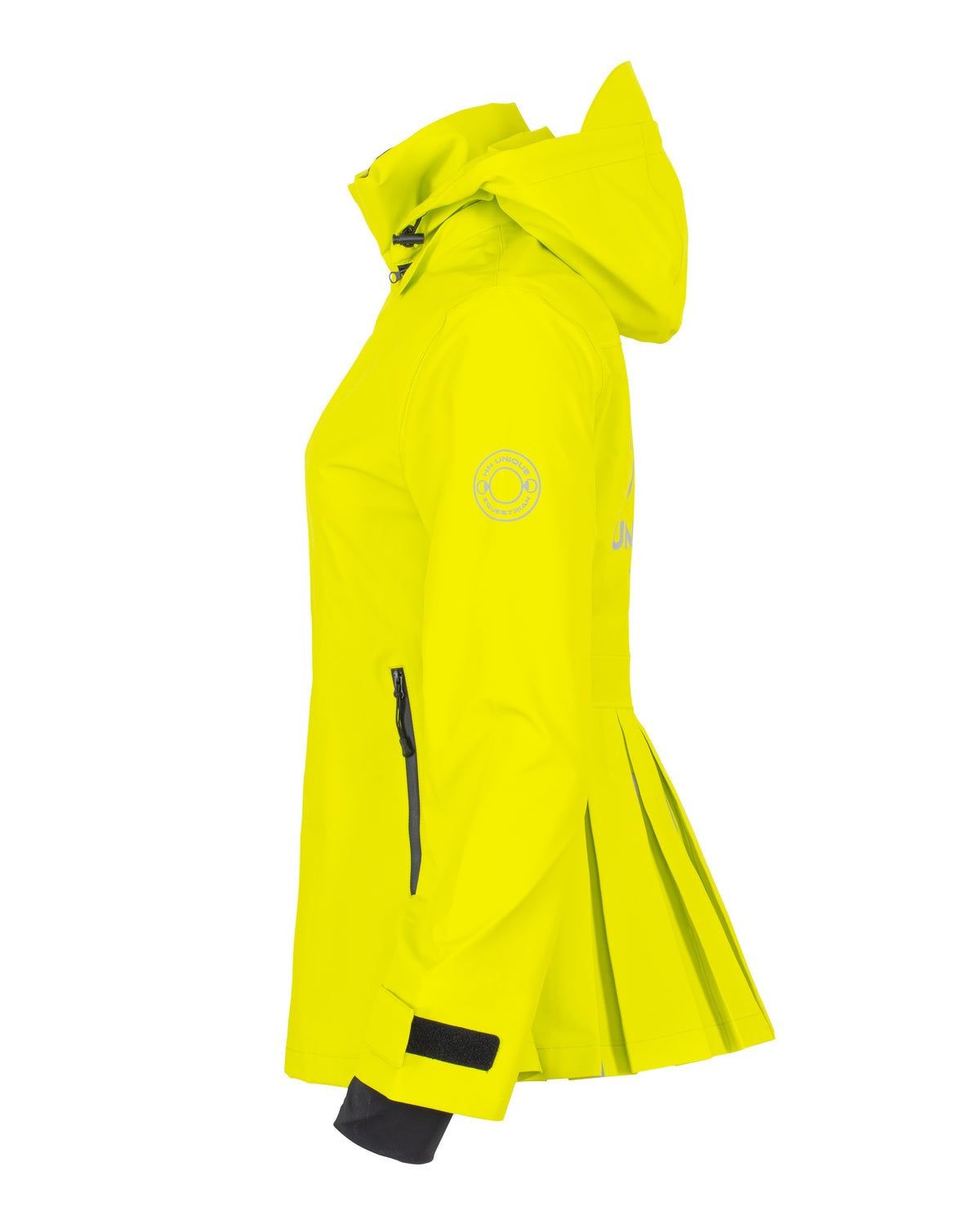 HORZEHOODS® ProPleat®️ HiVis Yellow Reflective Waterproof Coat
