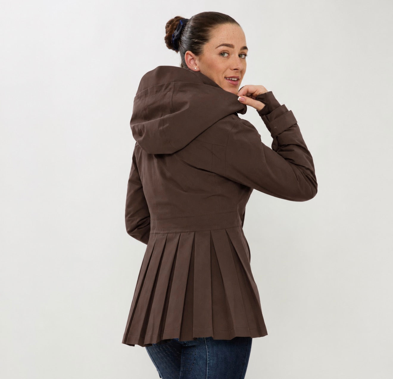HORZEHOODS® ProPleat®️ Brown Waterproof Coat (despatch end August)
