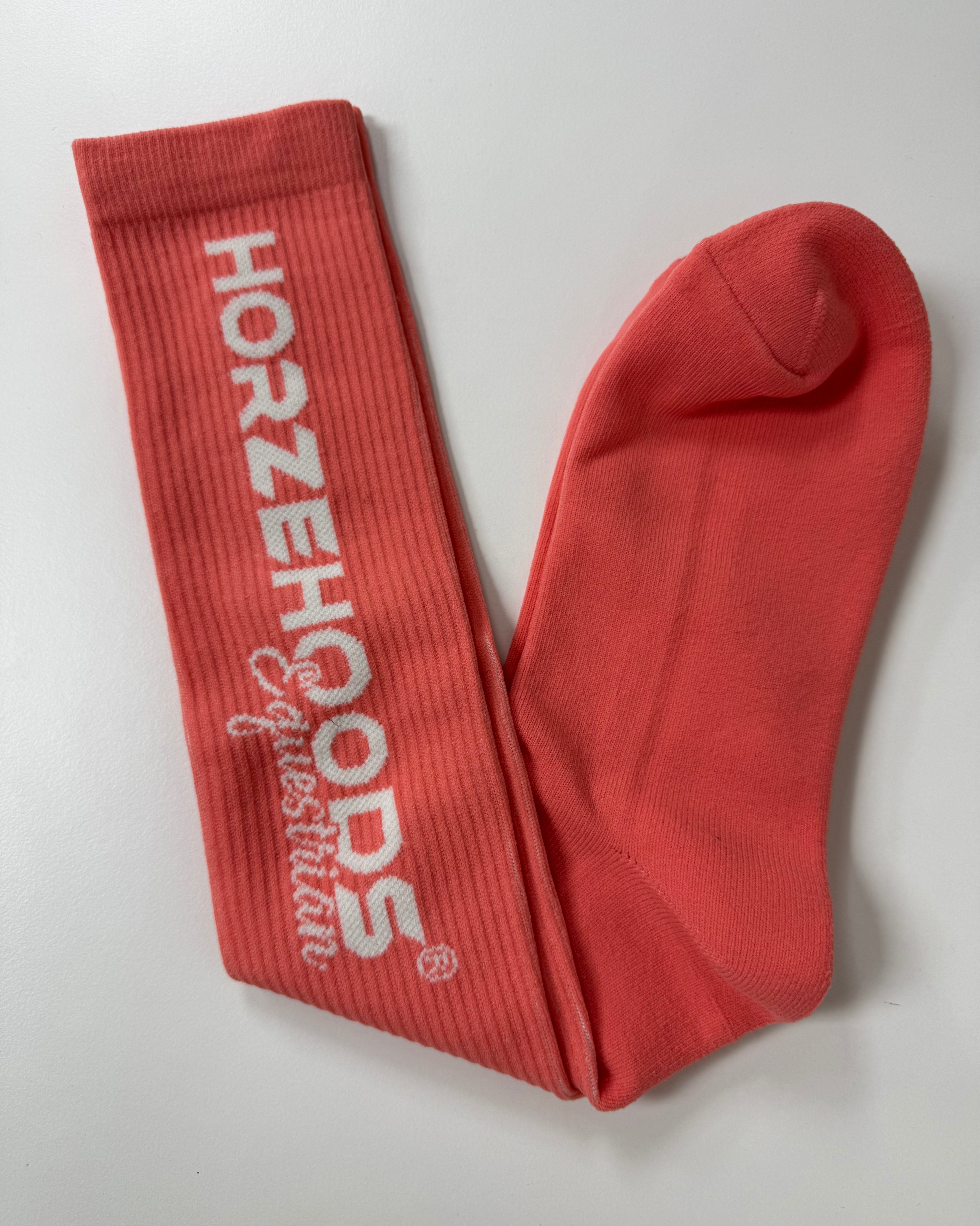 HORZEHOODS® Peach Ribbed Performance Riding Socks