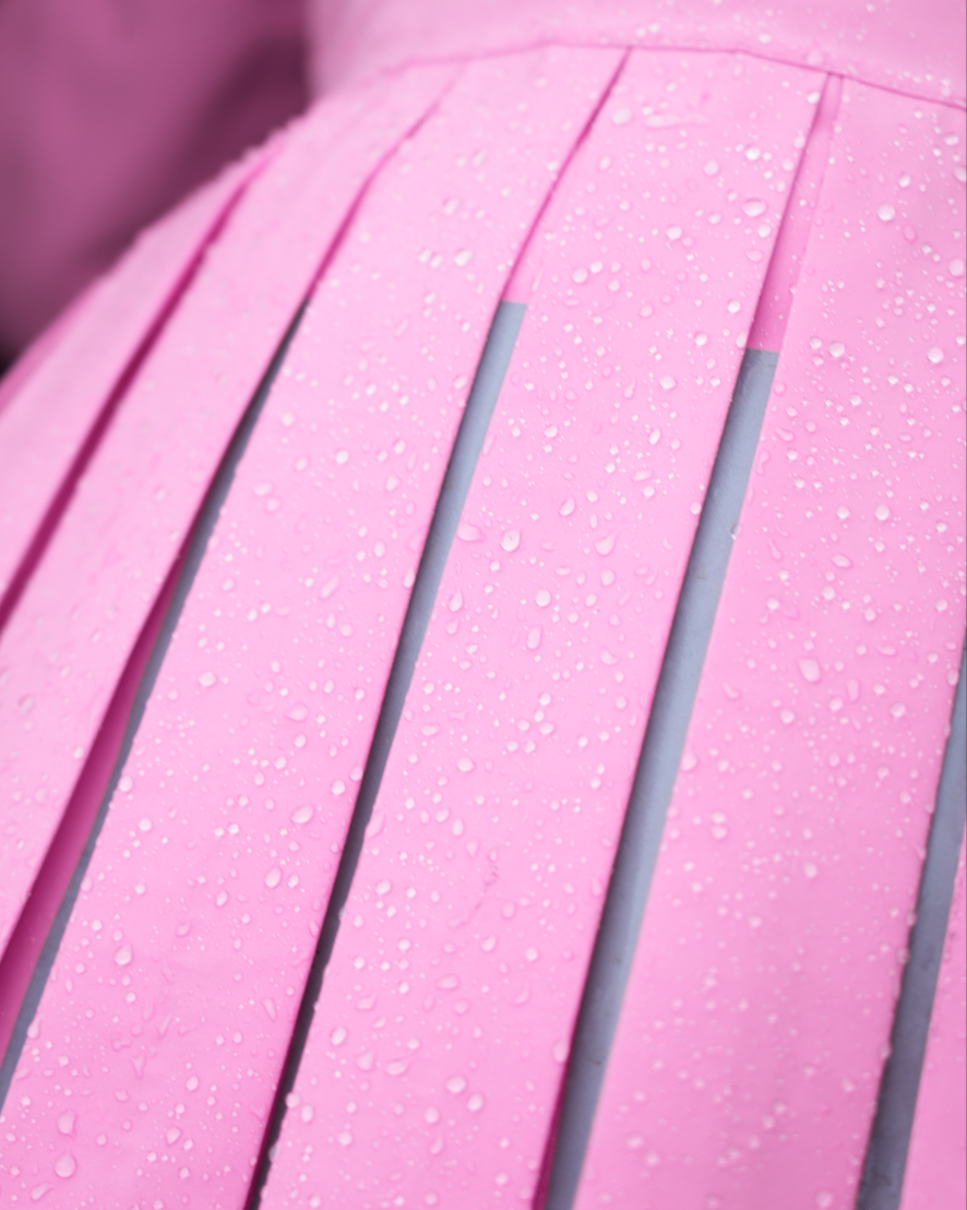 HORZEHOODS® ProPleat® Pink Reflective Waterproof Coat (In Stock)