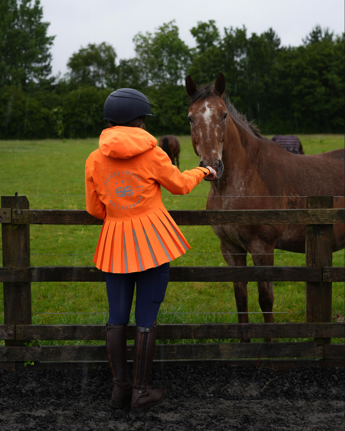 HORZEHOODS® ProPleat®️ HiVis Orange Reflective Waterproof Coat (in stock NEARLY SOLD OUT)