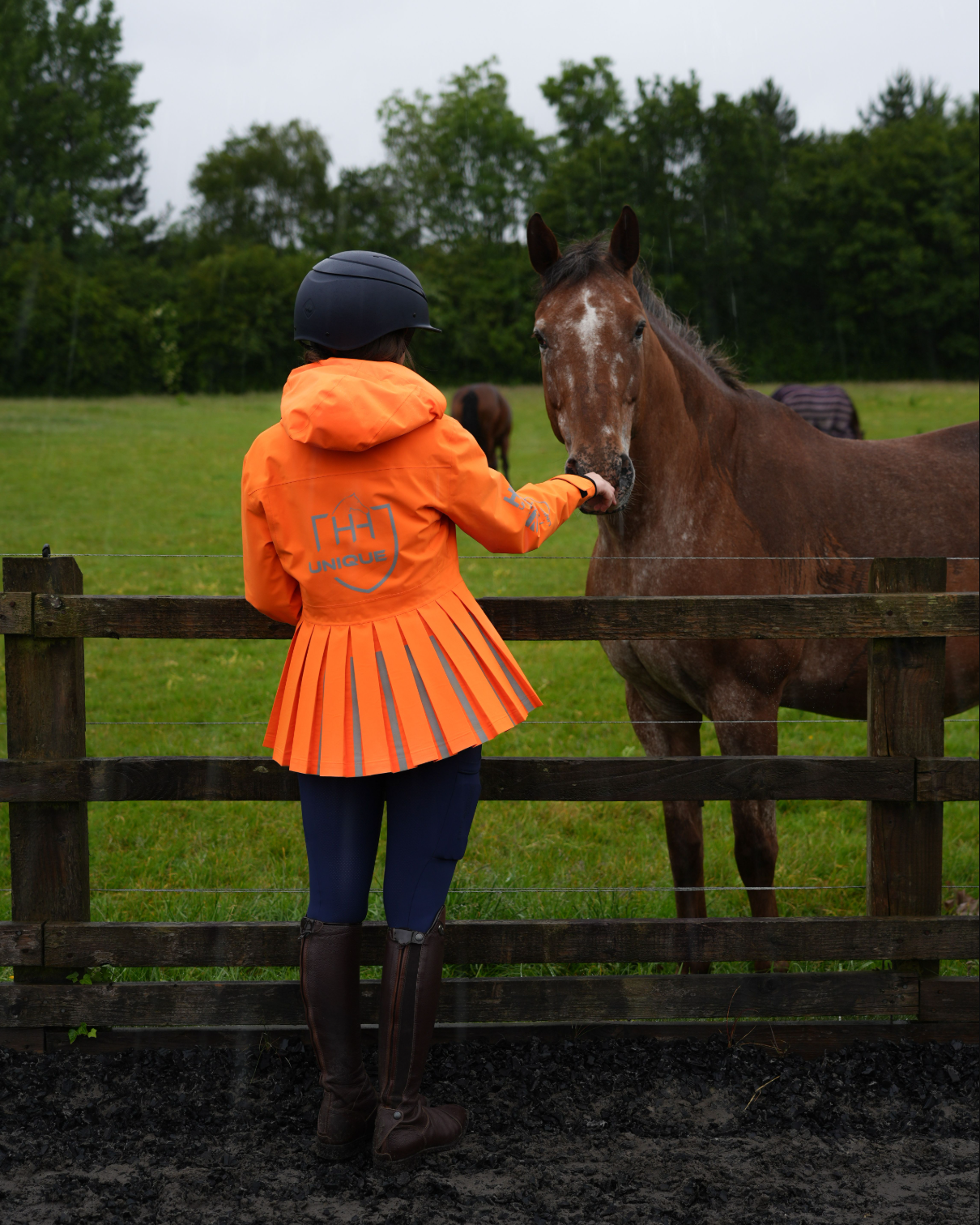 HORZEHOODS® ProPleat®️ HiVis Orange Reflective Waterproof Coat (in stock)