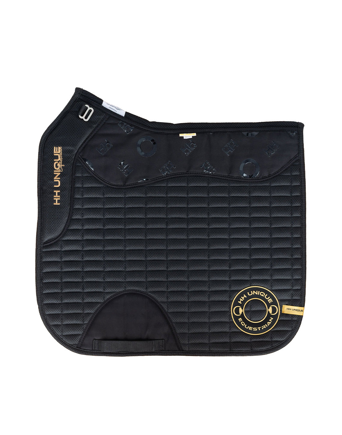 HORZEHOODS® Black & Gold Porthole AirGel Pad Dressage