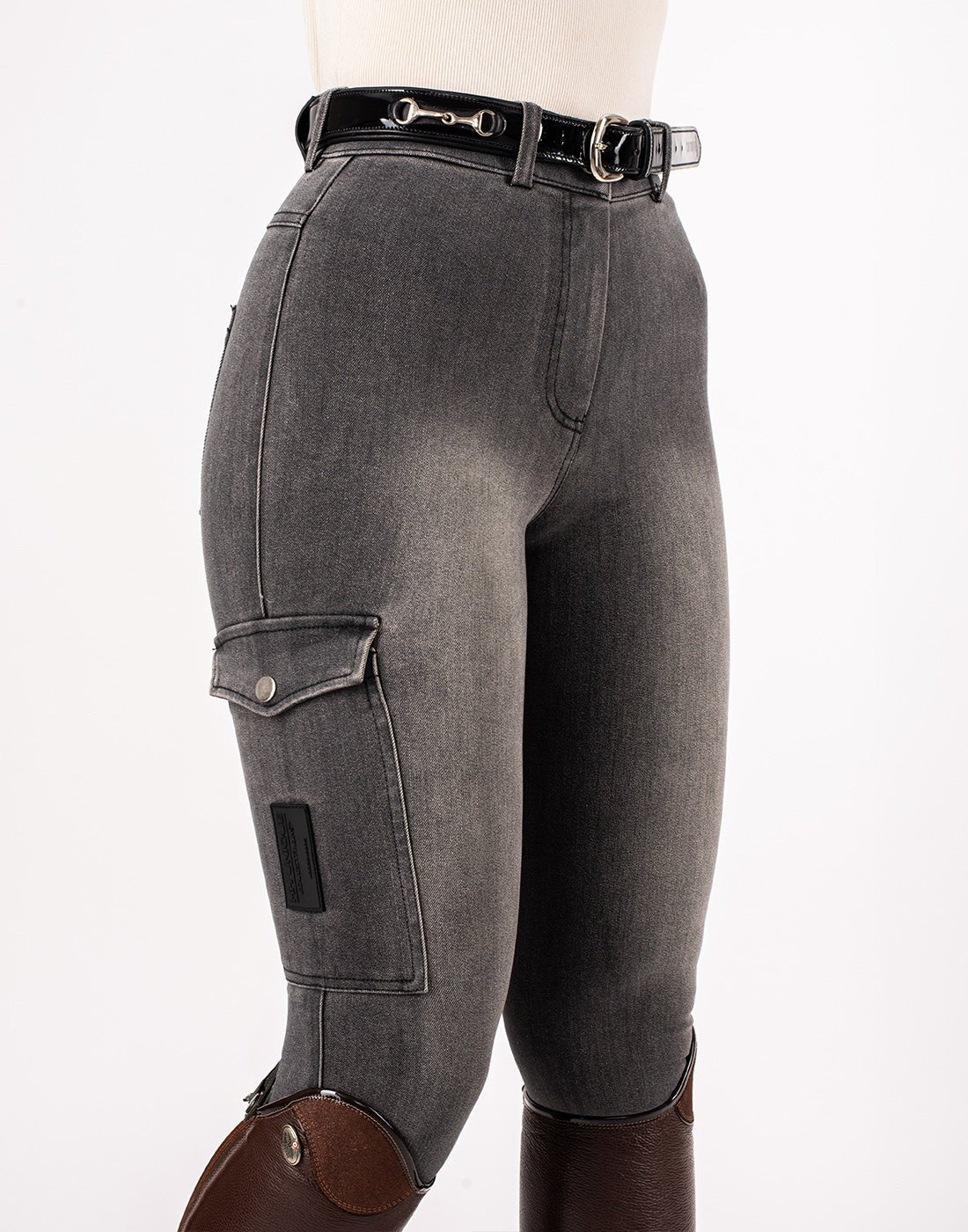 HORZEHOODS® Acid Grey Demi Denim Jeggings - Horzehoods5060521421253