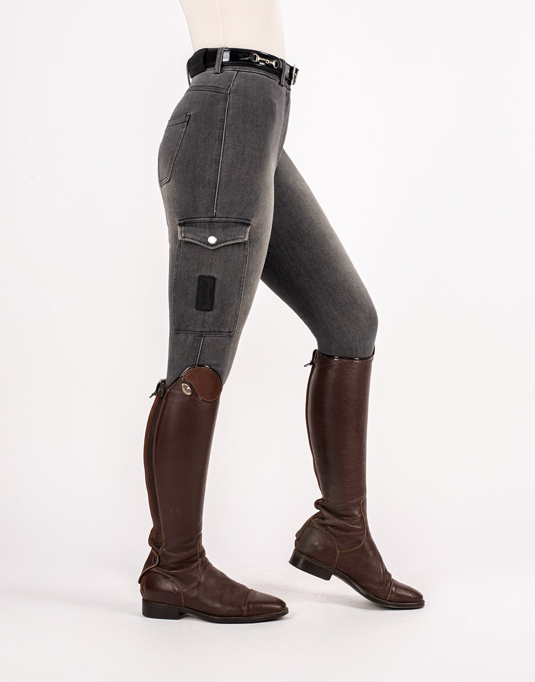 HORZEHOODS® Acid Grey Demi Denim Jeggings - Horzehoods5060521421253