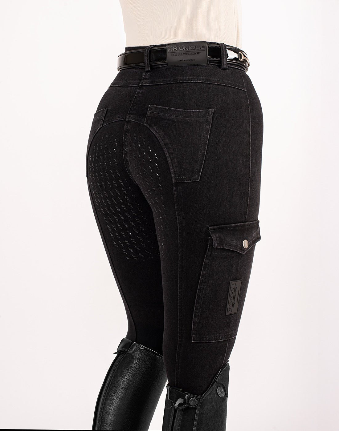 HORZEHOODS® Black Demi Denim Jeggings - Horzehoods5060521421437