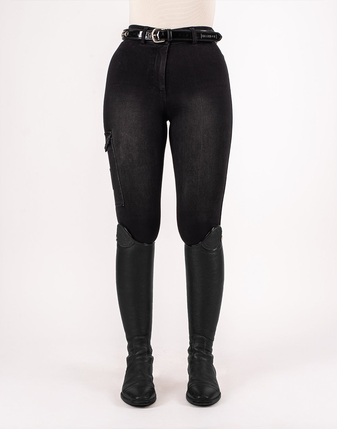 HORZEHOODS® Black Demi Denim Jeggings - Horzehoods5060521421437