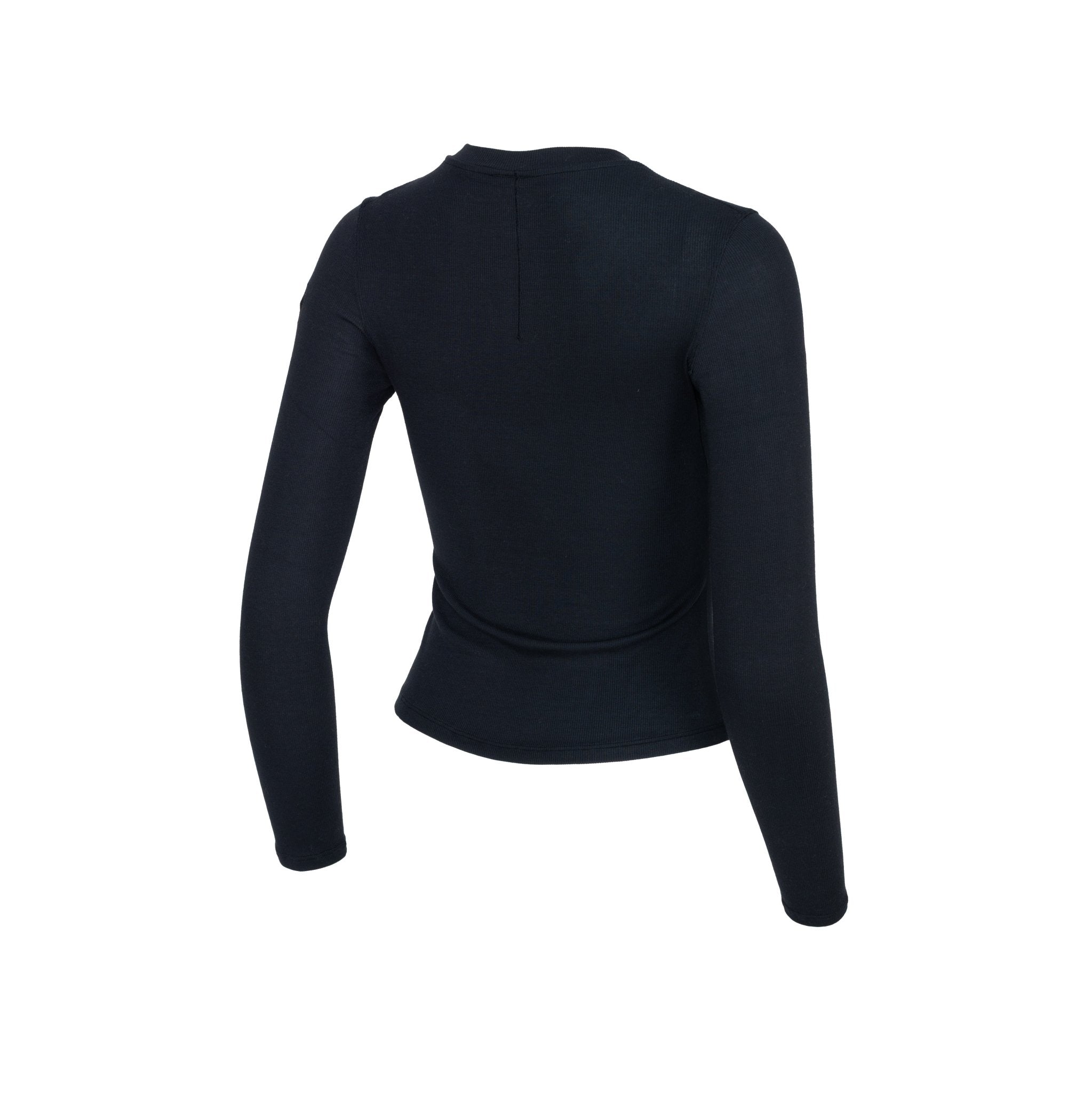 HORZEHOODS® Black Soft Buttoned Basicz Long Sleeve Top - Horzehoods5056725022099