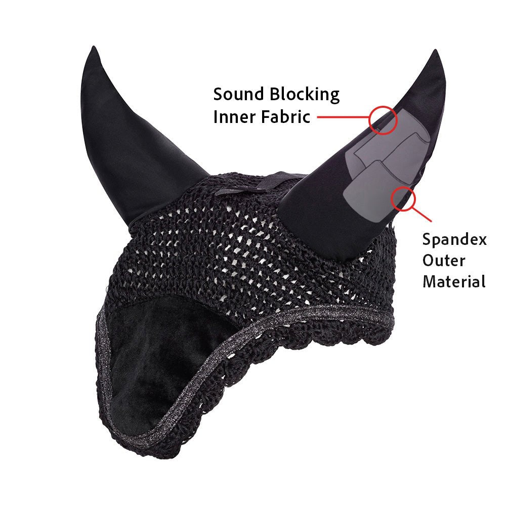 HORZEHOODS® Black Soundproof Competition SecuraStrap™© Ears - Horzehoods5056725013615