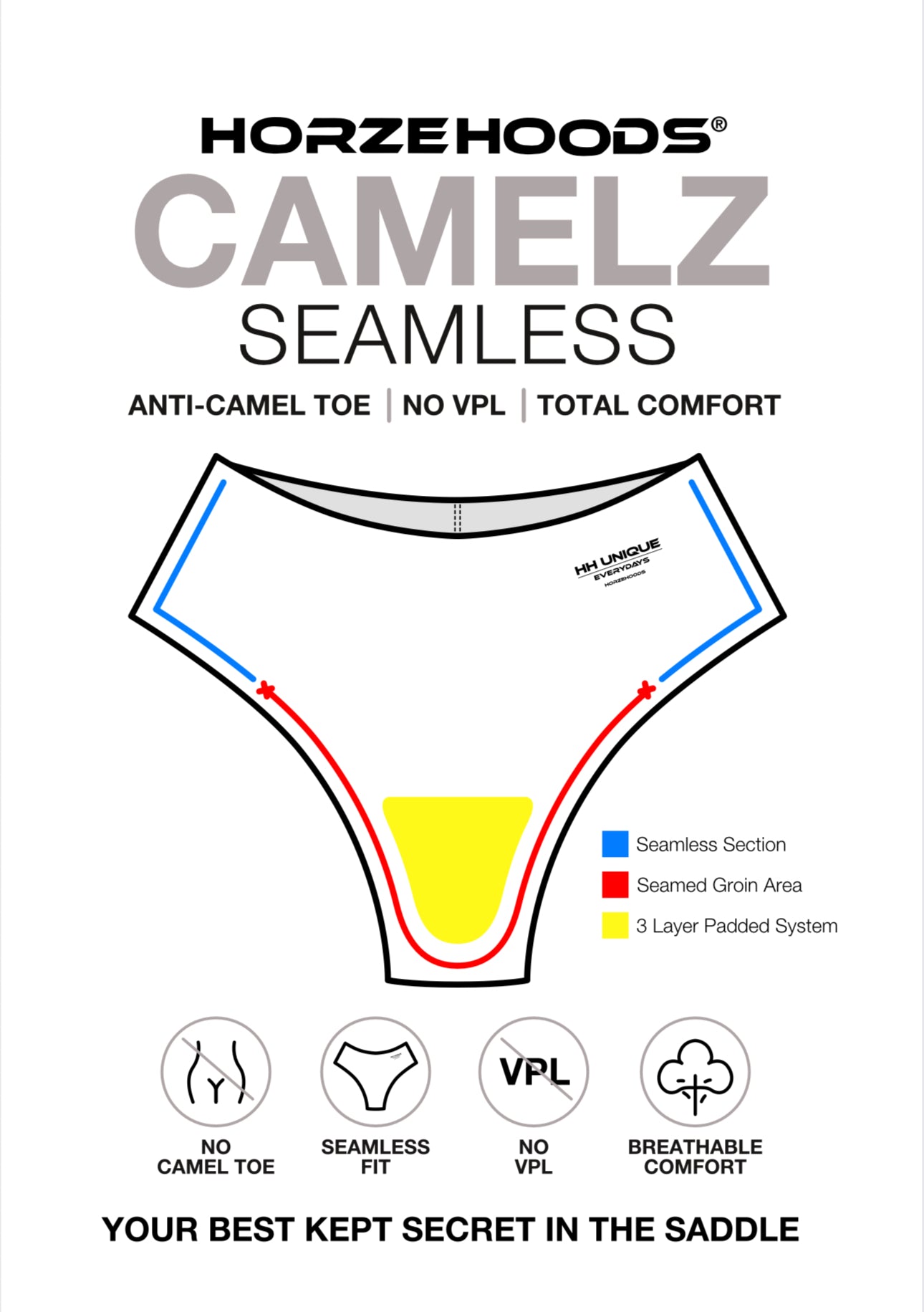 HORZEHOODS® Camelz Seamless Knickers - Now in Stock - Horzehoods5056725015602