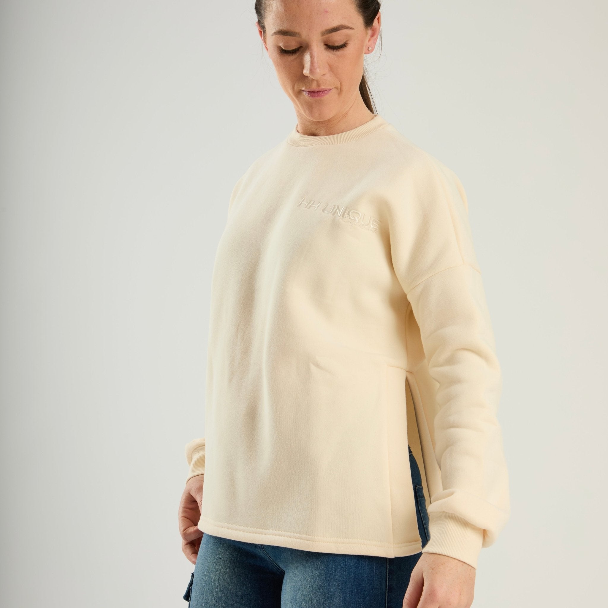 HORZEHOODS® Cream Double Split Crew - Horzehoods5056725014315