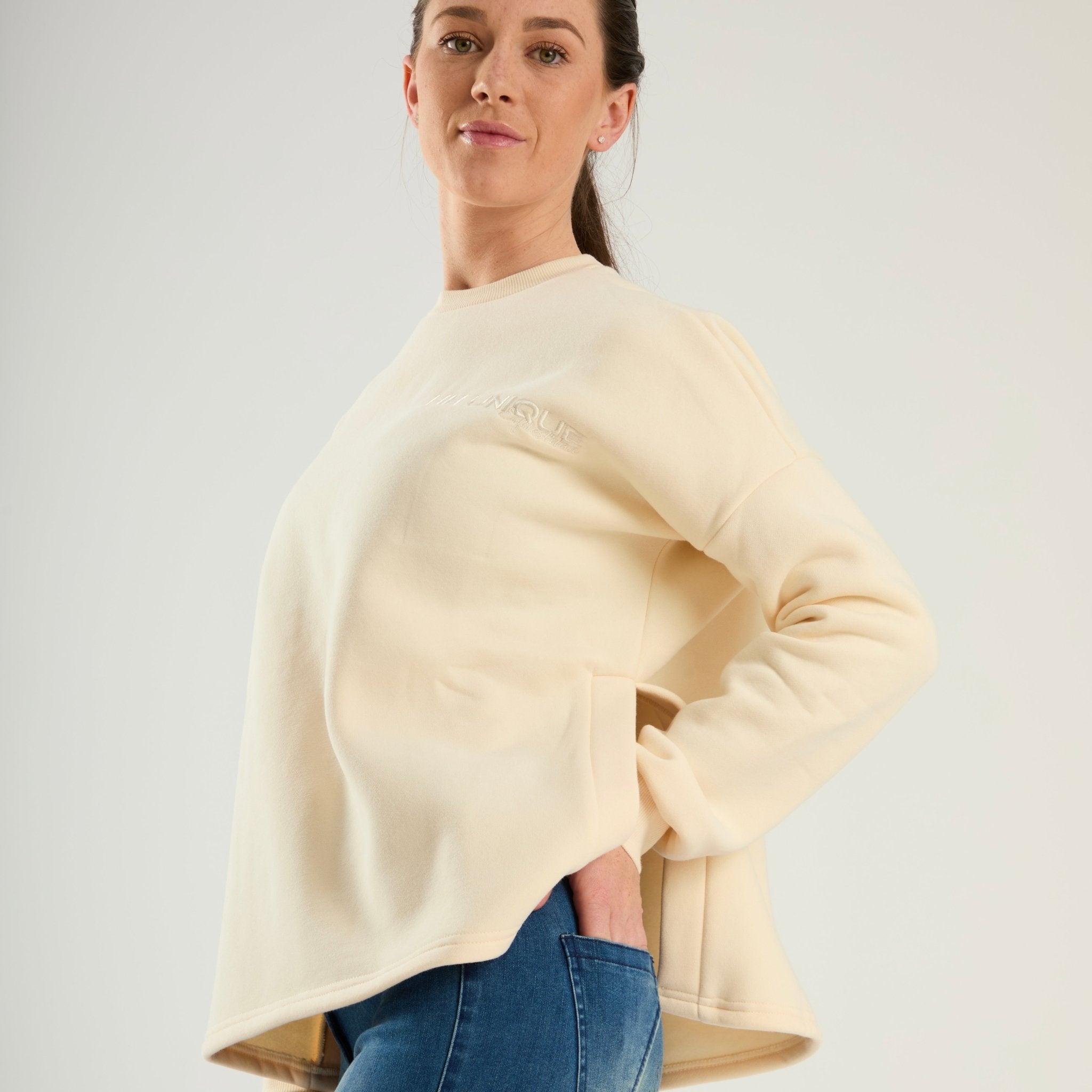 HORZEHOODS® Cream Double Split Crew - Horzehoods5056725014315