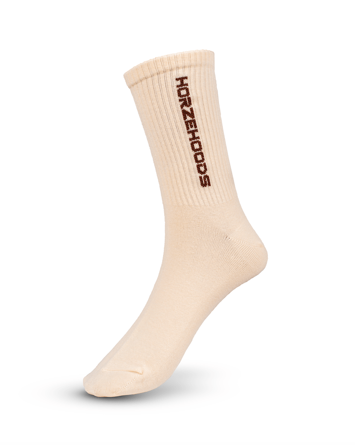 HORZEHOODS® Cream Performance Crew Socks - Horzehoods5056725015589