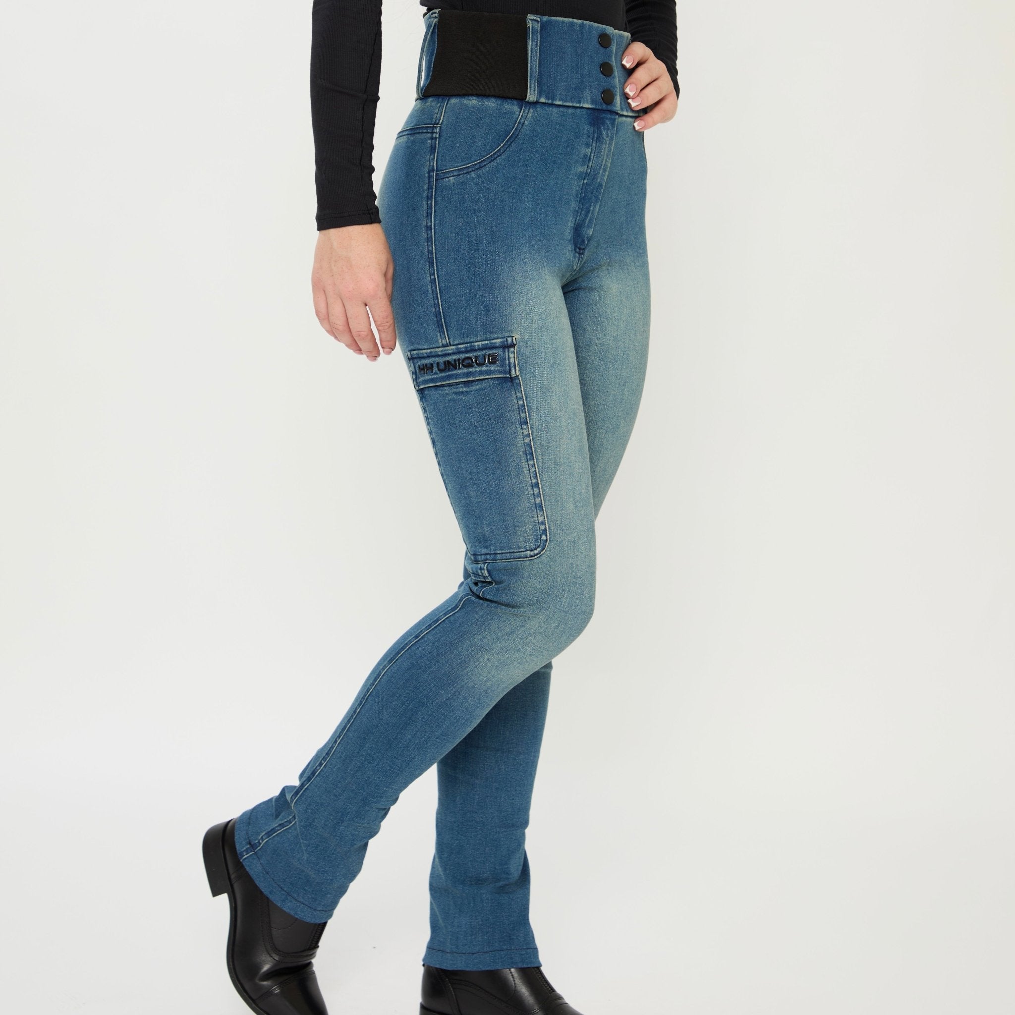 HORZEHOODS® DAKOTA Denim Boot Leg Jeans (No Grip) (Pre - Order 28/10) - Horzehoods5056725018368