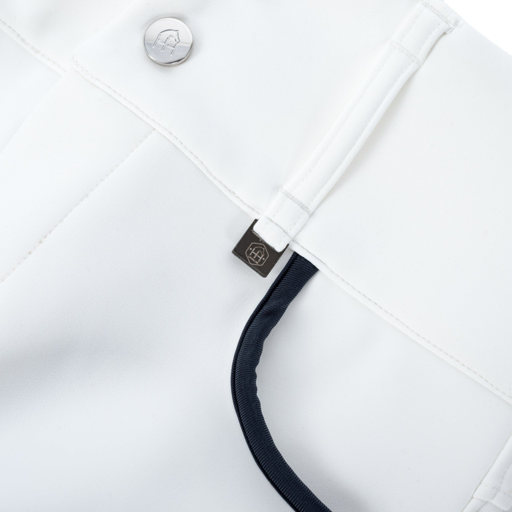 HORZEHOODS® DreamSculpt White & Navy Seat Breeches - Horzehoods5056725015275
