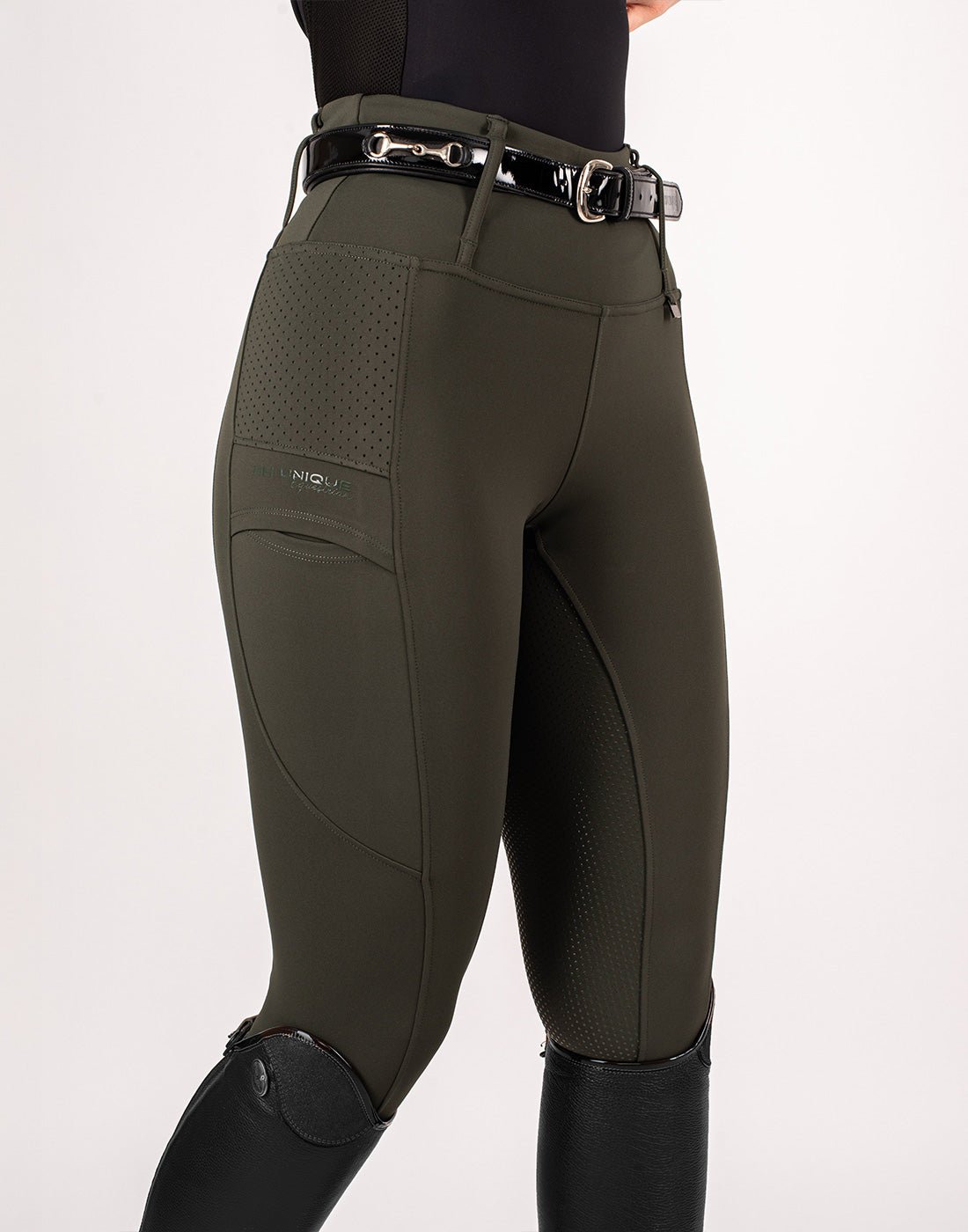 HORZEHOODS® Heritage Green V - Seam Air2 Riding Leggings - Breathable Equestrian Tights - Horzehoods5056725027063
