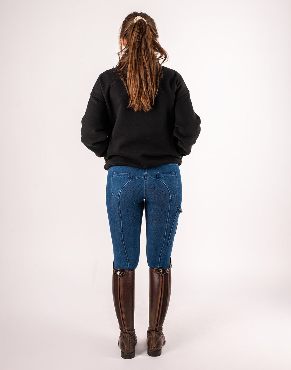 HORZEHOODS® Indigo Blue Demi Denim Jeggings - Horzehoods5060521422359