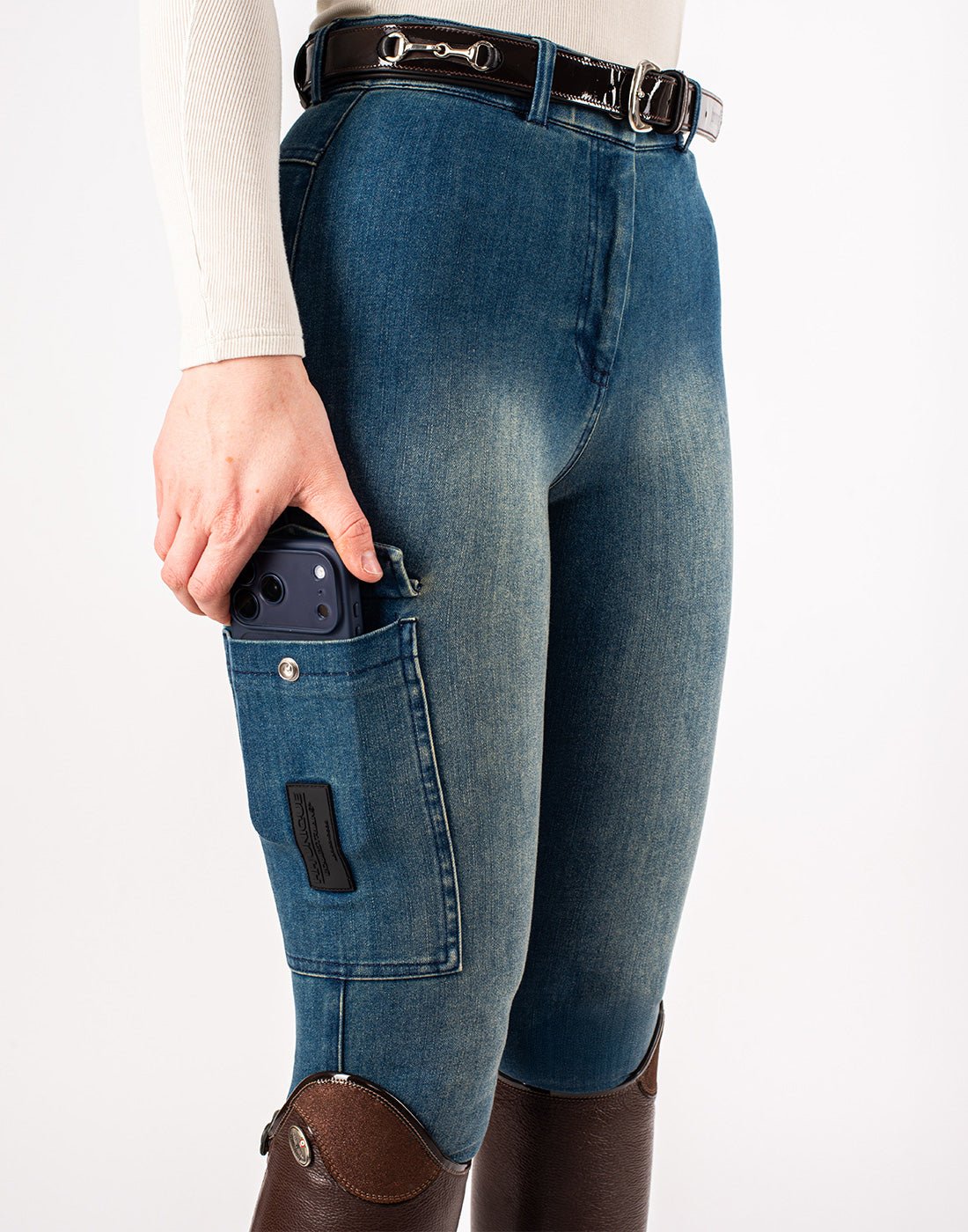 HORZEHOODS® Light Blue Demi Denim Jeggings - Horzehoods5060521421345