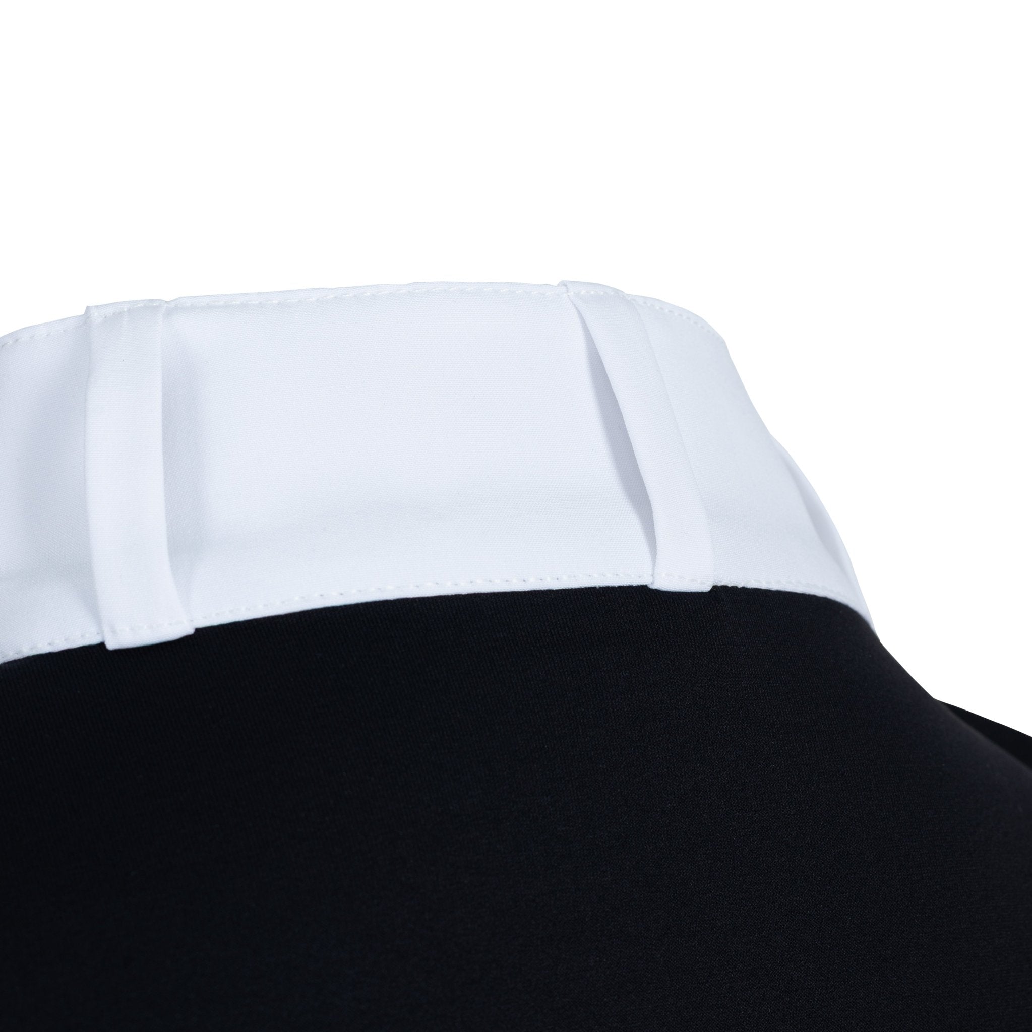 HORZEHOODS® Long Sleeve Classic Neck Tudor Competition Shirt – Black/White Contrast - Horzehoods5056725023225