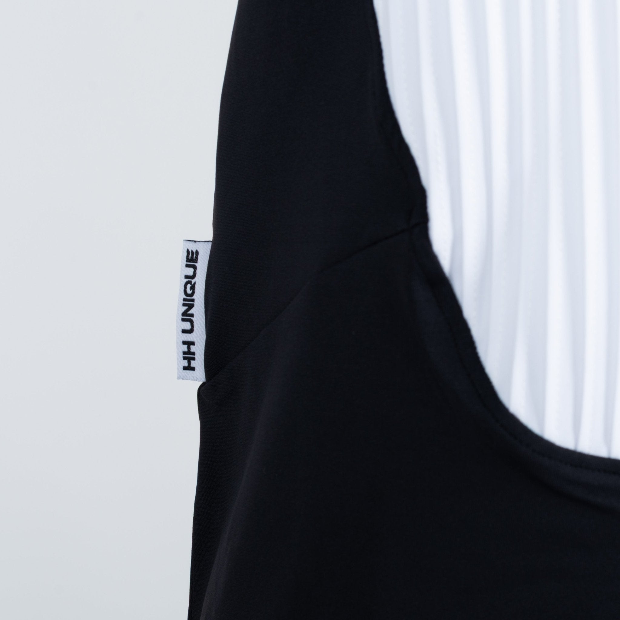 HORZEHOODS® Long Sleeve Classic Neck Tudor Competition Shirt – Black/White Contrast - Horzehoods5056725023225