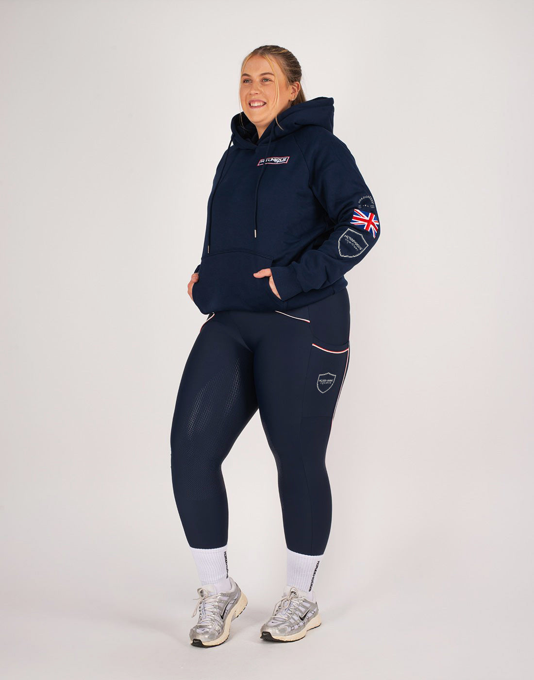 HORZEHOODS® Navy 4Seasons Performance Hoodie (XXS, XS left)