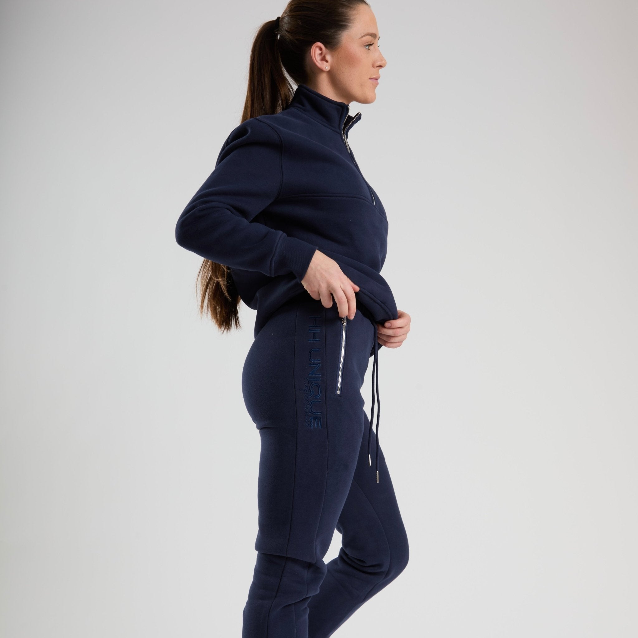 HORZEHOODS® Navy Dream Quarter - Zip Sweater Top - Horzehoods5056725014070