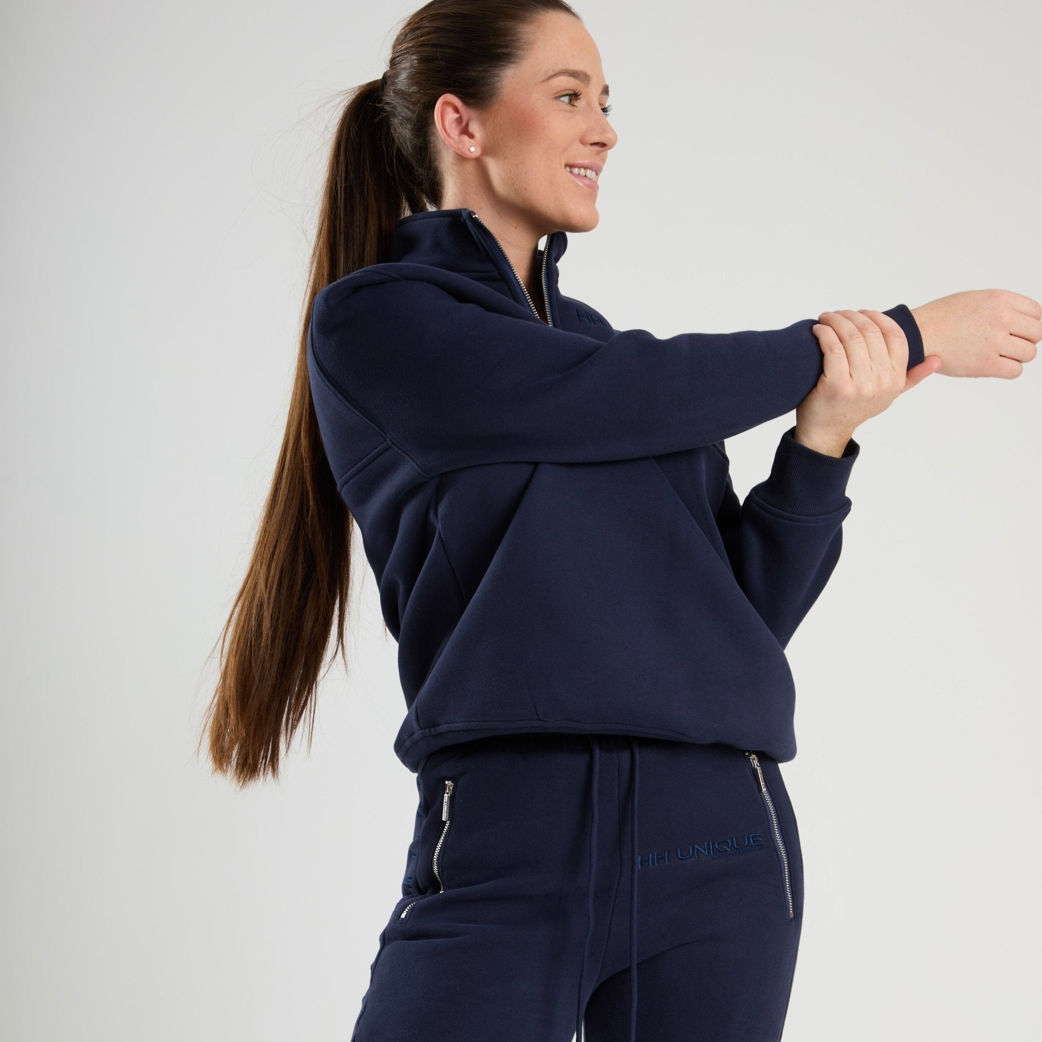 HORZEHOODS® Navy Dream Quarter - Zip Sweater Top - Horzehoods5056725014070