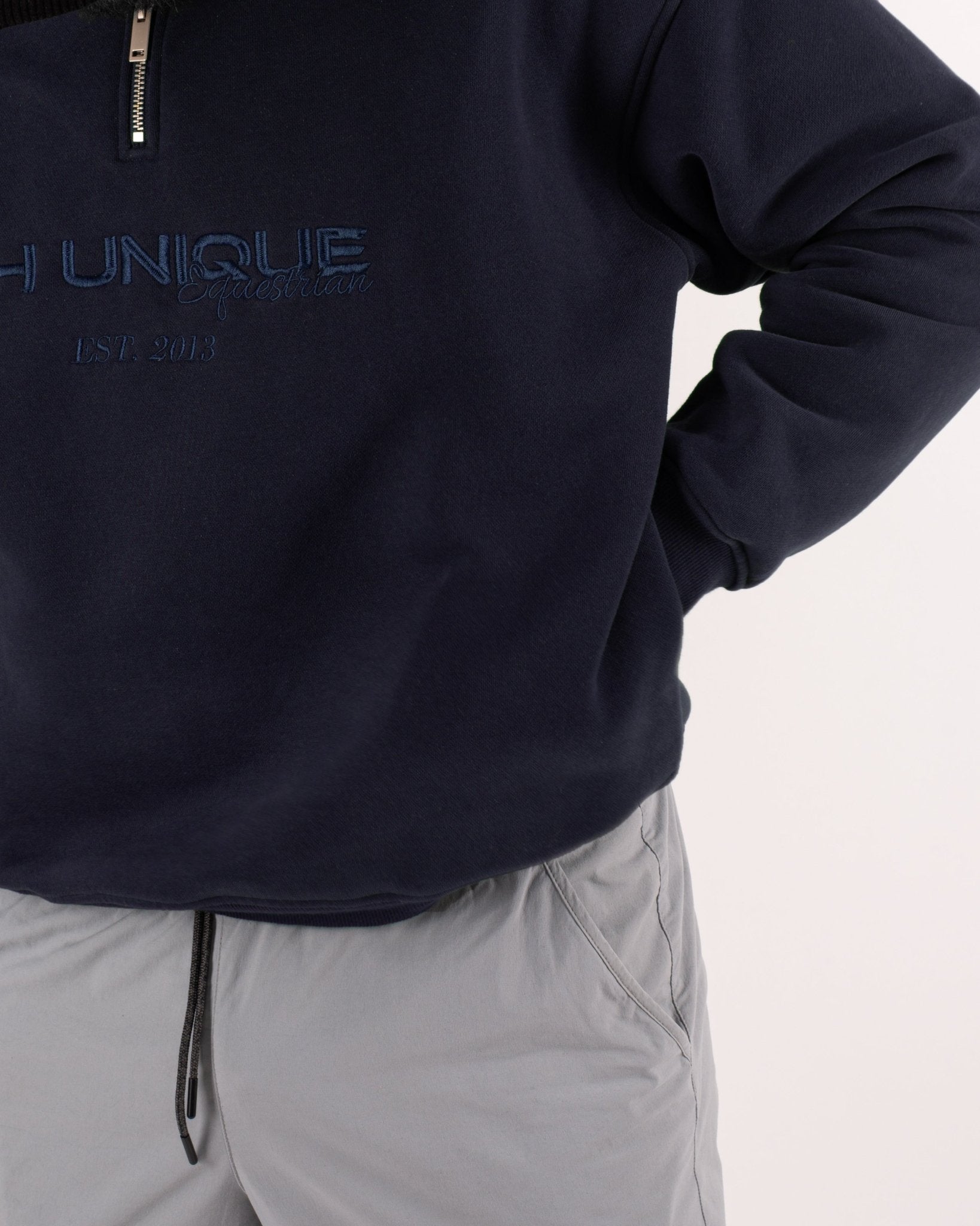 HORZEHOODS® Navy Luxury Quarter Zip With Pockets - Horzehoods