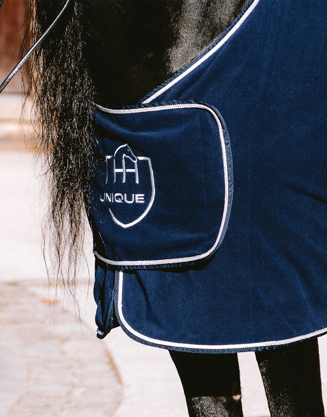 HORZEHOODS® Navy & Silver Luxury Rug - Horzehoods5056725018948